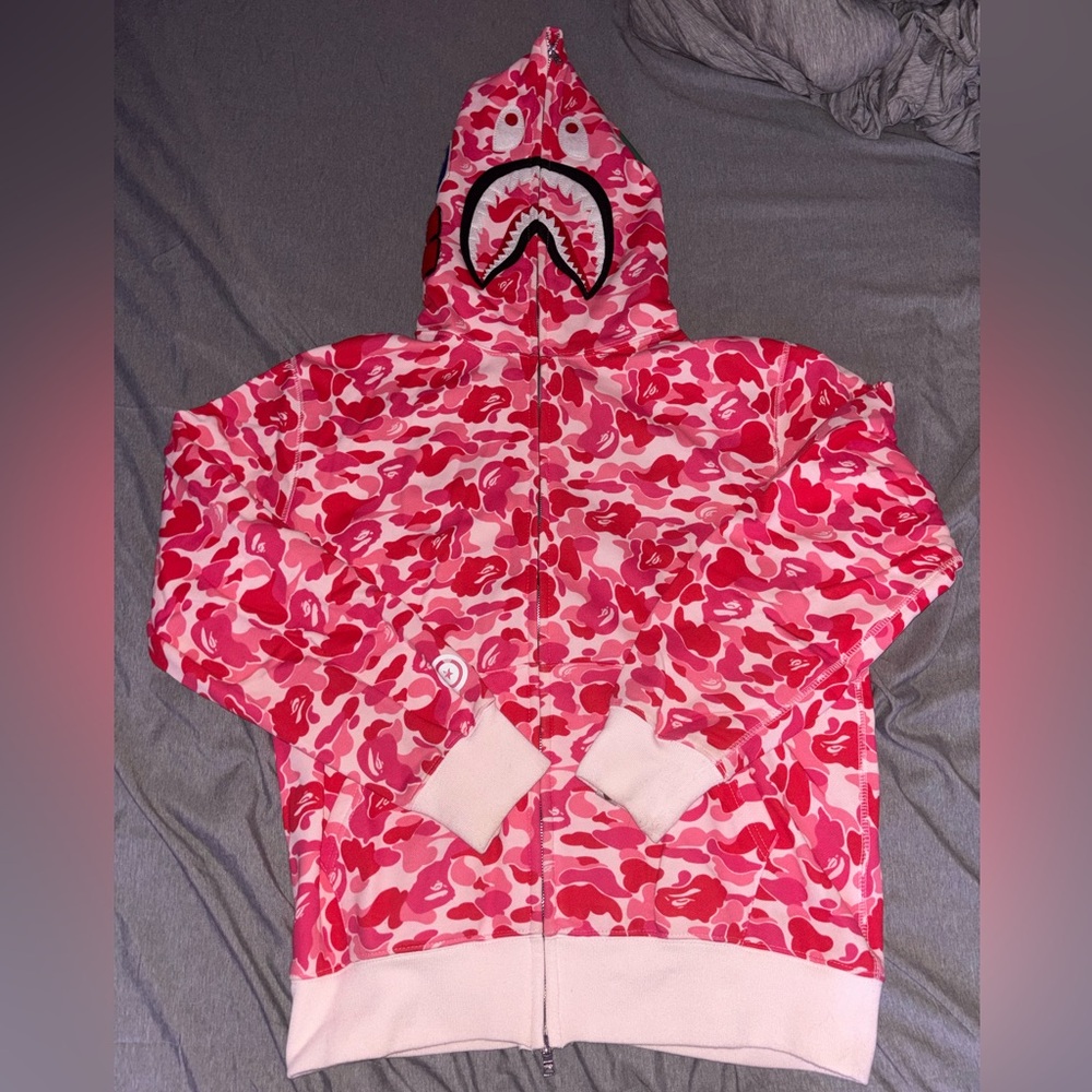 BAPE Pink Camo Hoodie - Size S